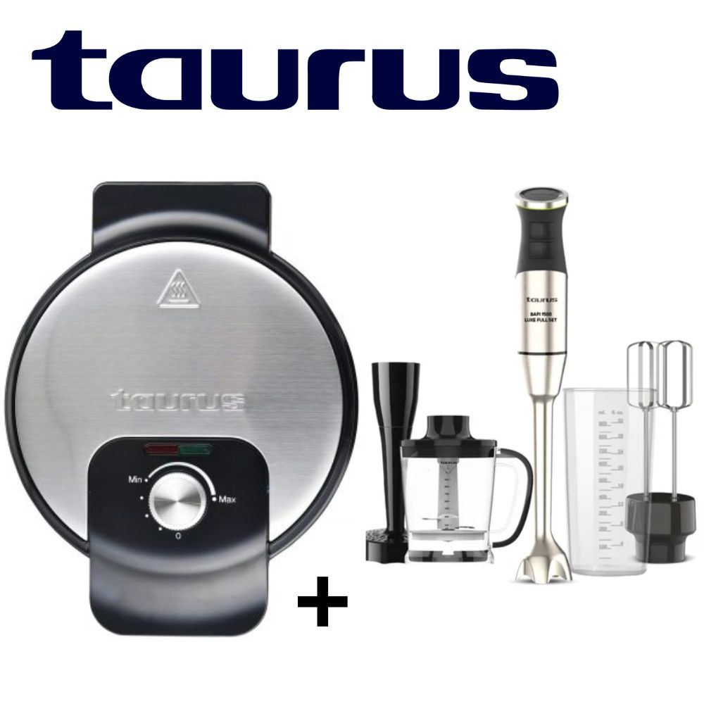 combo taurus batidora de inmension Taurus Bapi 150+ Wafflera Taurus Seweet Cooking